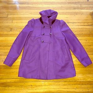 Purple wool peacoat